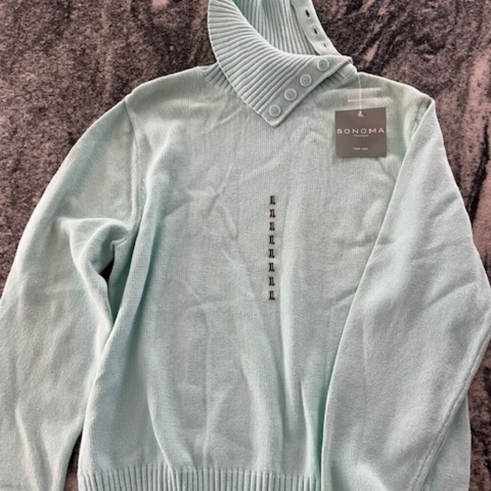 Sonoma women's long-sleeve sweater green XL‎